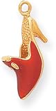 Enamel High Heel Shoe Charm, 14K Yellow Gold