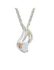 Black Hills Silver Opal Necklace with 6x4 mm Lab created Opal