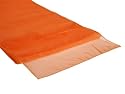 14 inch x 108 inch Orange Organza Table Runner
