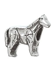 Genuine Zable (TM) Product. 925 Sterling Silver Horse Bead Charm. 100% Satisfaction Guaranteed.