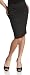 Necessary Objects Juniors' Pinstripe Pencil Skirt,Black,Medium