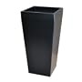 Fiberglass Planter - Edinburgh Style, Tall Column Planter, Matte Black Color, 26"