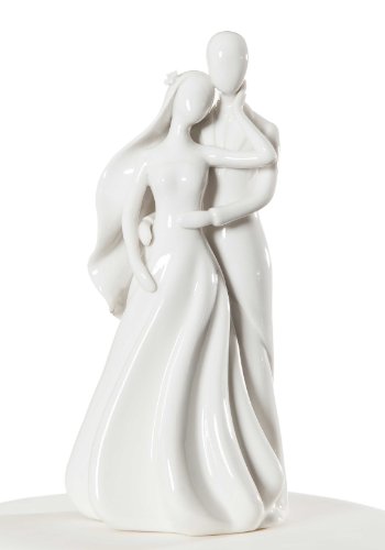 Silhouette of Love Cake Topper Figurine (White)
