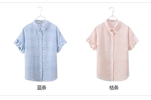 ギグアント（GiGant) レディース カジュアル シフォン カットソー 半袖 春 夏  青 赤 ボーダー パステル   M L XL   シンプル スリム