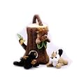 Plush Tree Finger Puppet Play House 8" H