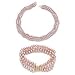 14k, Pink Cultured Pearl Triple Bracelet and Necklace Set