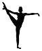 Wallmonkeys WM352974 Gymnastics Silhouette Leg up Wall Decal Peel and Stick Graphic (12 in H x 10 in W)