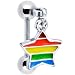 Rainbow Star Dangle Eyebrow Ring