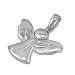 Sterling Silver Christmas Angel Ornament Pendant