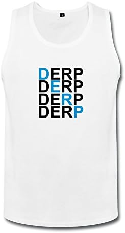 Wumfei Men's Derp Tank Top White US Size M