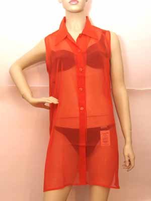 SOLAR Strandkleid Longhemd orange Gr. 38 NEU