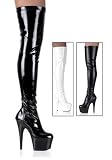 6 1/2 Inch Heel Thigh-High Boot Women's Size Shoe With Full Inner Side Zipper