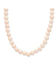 Sterling Silver 5-6mm Pink Freshwater Cultured Pearl Necklace