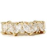 Womens 1.65ct Diamond Wedding Anniversary Marquise Ring 14K Yellow Gold Vintage
