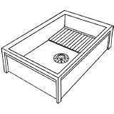 Swanstone STONE COMPOSITE MOP SERVICE SINK - 24 X 36 MS-2436-010