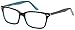 DALIX Unisex Wayfarer Two Toned Gummy Eye Glasses 52-17-140 (Pink, Blue, Gray)