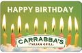 Carrabba's Italian Grill Happy Birthday Gift Card