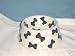 Stoneware Pet Dog Food Bowl with Bones Design