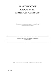 Statement of changes in immigration rules