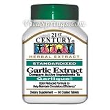 Garlic Extract Odor Reduced 60 Coated Tablets, 21st Century