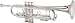 King 2055 Silver Flair Series Bb Trumpet 2055T Silver 1st Valve Thumb Trigger