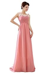 Sheath Scoop Neck Chiffon Evening Dress  with a Brush/Sweep Train 