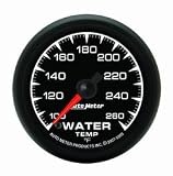 ES™ Electric Water Temperature Gauge 2 1/16 in. 100-260 Deg. F Incl. 8 ft. Harness 1/8 in. NPT Sender 3/8/0.5 in. NPT Fittings Full Sweep