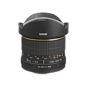 Click here to buy Bower 8mm f 3.5 Fisheye Manual Focus Lens for Sony Minolta Maxxum APS-C Autofocus Cameras.