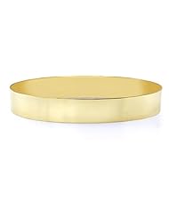 14K Gold Flat Bangle Bracelet, 11mm (7/16") [Jewelry]