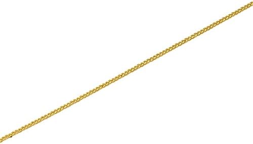 14k Solid Yellow Gold 2mm Open Flat Wheat Chain (22 Inches)