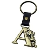 Mickey Mouse Letter A Brass Key Chain