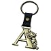 Mickey Mouse Letter A Brass Key Chain