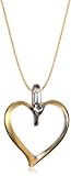 Yummi Glass 24k Gold-Painted Murano Glass Clear-Color Mini Heart Pendant Necklace
