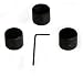 Silverhill Milled Aluminum Guitar Knob, Pack of 3, Black Anodized