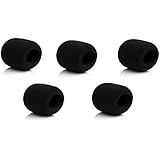 NiceTQ 5 Pack Black Foam Microphone Windscreens for Shure SM57, SM58, Beta58 Micphone