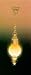 Miniature White Hanging Lamp in Gold and White by Miniature House