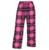Review   / Fuschia Hot Pink Check and Cheer Megaphone Print Spirit Fun Print Novelty tie cord flannel cotton pants for lounging, sleep, sports. Unisex relaxed fit, available in 5 adult sizes