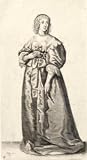 2.75 inch x 2 inch (7.5 x 5cm) Acrylic Fridge Magnet Wenceslaus Hollar - Lady with pearl bracelets