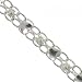Sterling Silver Flower Heart Tag Anklet 10 Inch