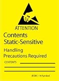 3M ESD Attention Label, 7102, 2 X 2, Destruct, Yel, 500/Rl