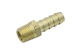 ノーブランド品　鉛フリーの黄銅C69300　ホース継手３/８"Hose Barb x １/４" Male NPT ５個入り