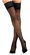 Black Lace Thigh Highs - Stockings & Tights