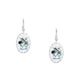 pre Black Friday Earring Oval Charm Sailfish Swordfish and Marlin Fishing # salt water fishing poles Cyber Monday Sale