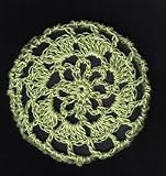 Avocado Floral Crocheted Hair Bun Cover- LARGE