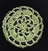 Avocado Floral Crocheted Hair Bun Cover- LARGE