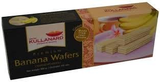 Banana Wafer Made From Real Banana with Premium Quality and Delicious Taste 3.5 Ounce Box 100 G.