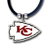 Kansas City Chiefs Logo Pendant w/Rubber Cord - NFL Football Fan Shop Sports Team Merchandise