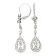 14k White Gold & Diamond Fancy Drop Earrings (0.29ctw)