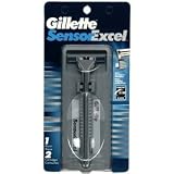 Gillette Sensor Excel Razor With 2 Refill Blades