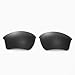 Walleva Black Polarized Replacement Lenses And Black Rubber For Oakley Half Jacket 2.0 XL Sunglasses